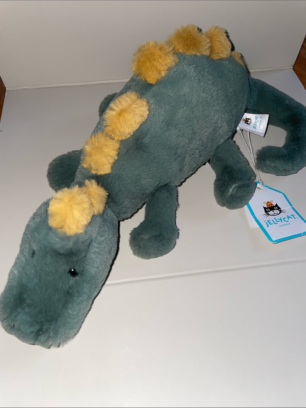 New with tags Jellycat Teal Little Douglas Dino Stegosaurus dinosaur Plush